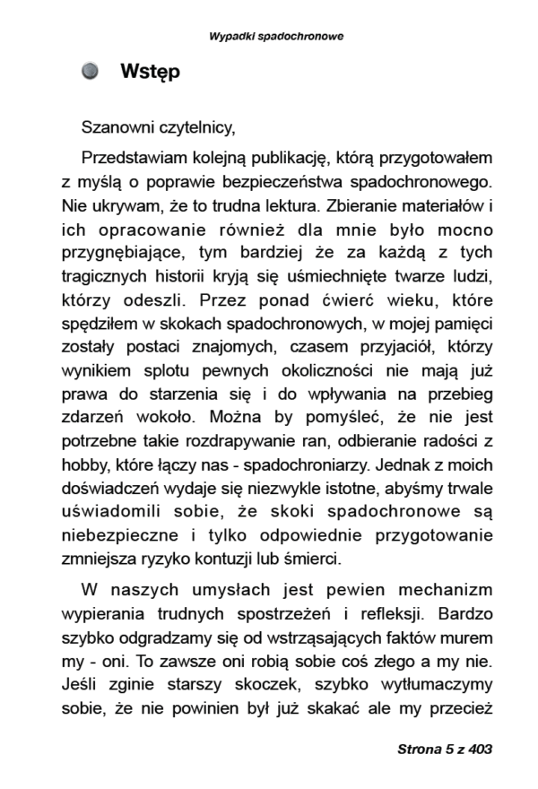Śmiertelne wypadki w skokach spadochronowych (e-book): "Rozpoznaj zagrożenie" - Image 4