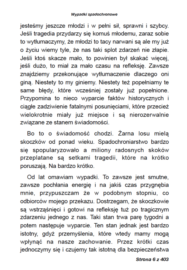 Śmiertelne wypadki w skokach spadochronowych (e-book): "Rozpoznaj zagrożenie" - Image 5